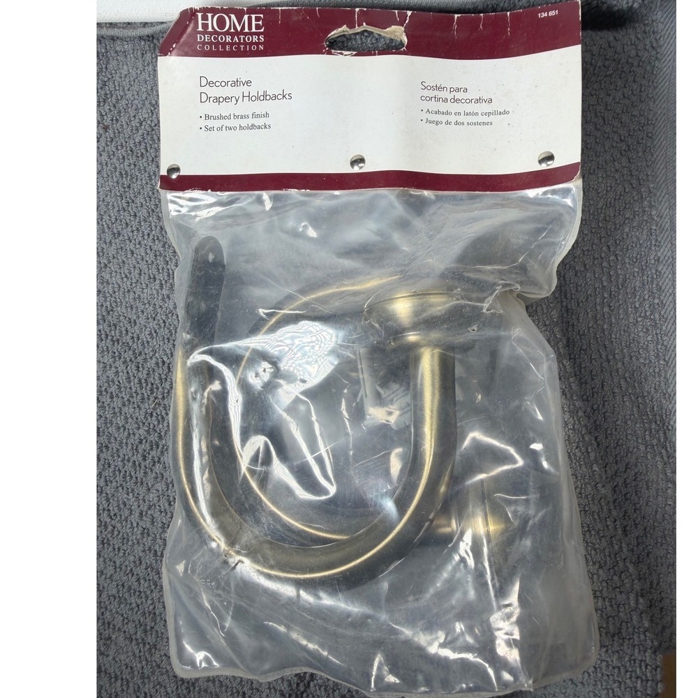 Home Decorators Collection Brushed Brass Decorative Drapery Holdbacks Set of 2